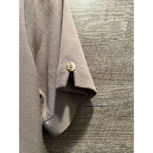 Koret Button Up Below Knee Dress Size 10 Petite - Picture 5 of 5